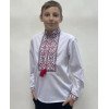 Вишиванка на хлопчика Йосип з червоно-чорною вишивкою 