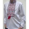 Вишиванка на хлопчика Йосип з червоно-чорною вишивкою 