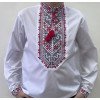 Вишиванка на хлопчика Максим з червоно-чорною вишивкою 