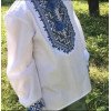 Вишиванка на хлопчика Максим з чорно-синьою вишивкою 
