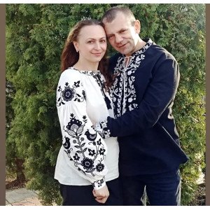 Вишиванки парні "Контраст кохання" в чорно-білому кольорі