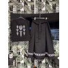 Женский вышитый костюм-двойка из манишки и юбки с белой вышивкой