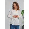 Женская вышитая блуза с объемной цветочной вышивкой, белая на белом